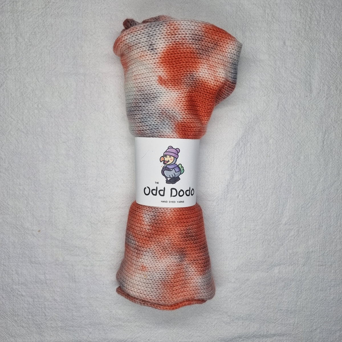 Orange Black - Single Stranded Sockblank