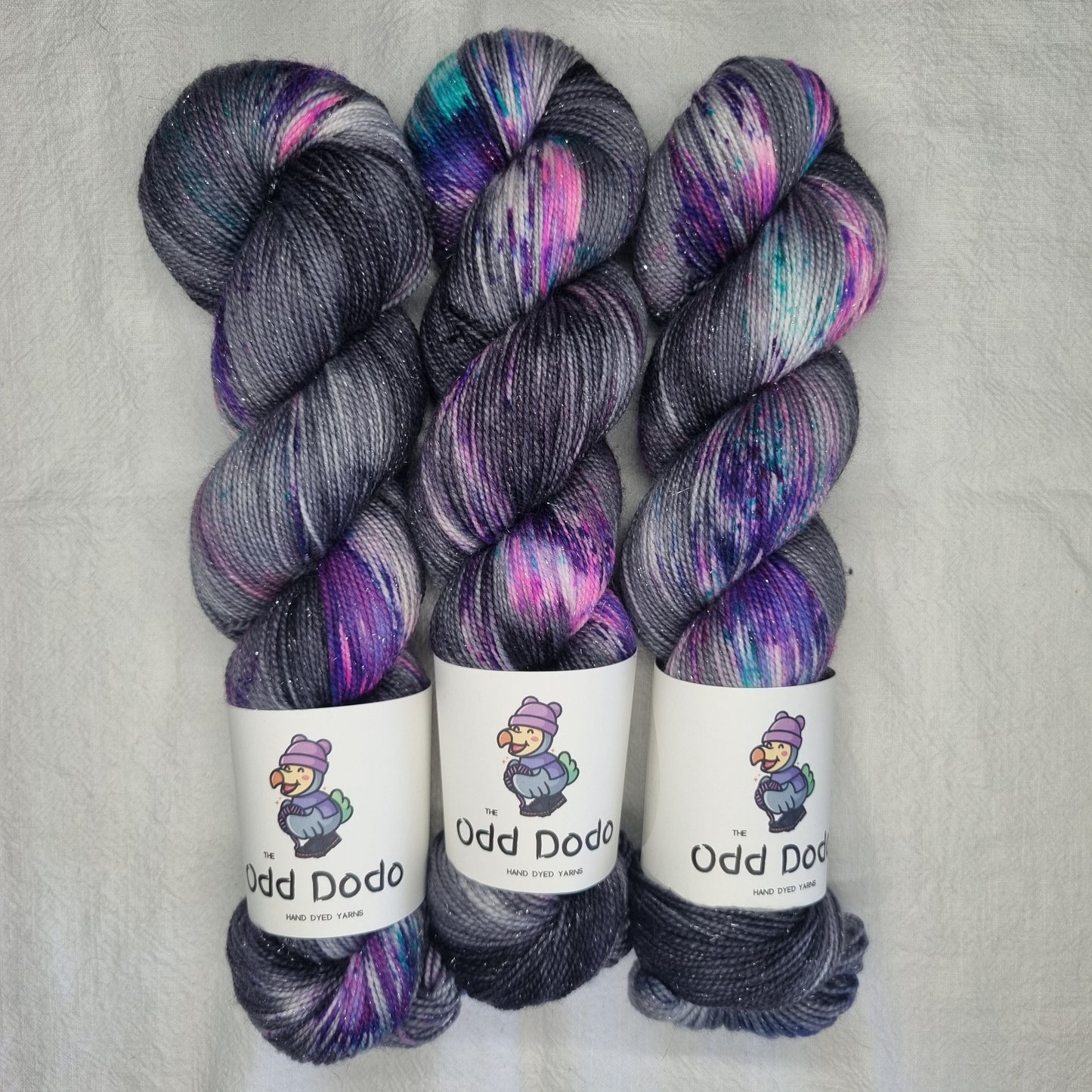 OOAK Burst - Silver Glitter Sock Yarn
