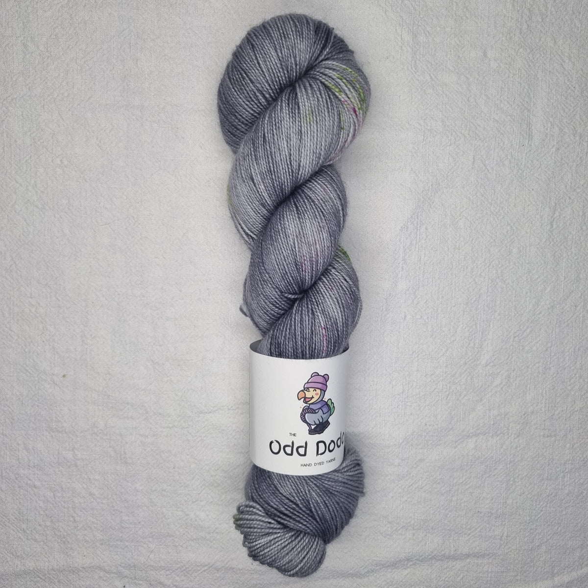 Grey with Lime-Pink Speckles - Sock Dodo