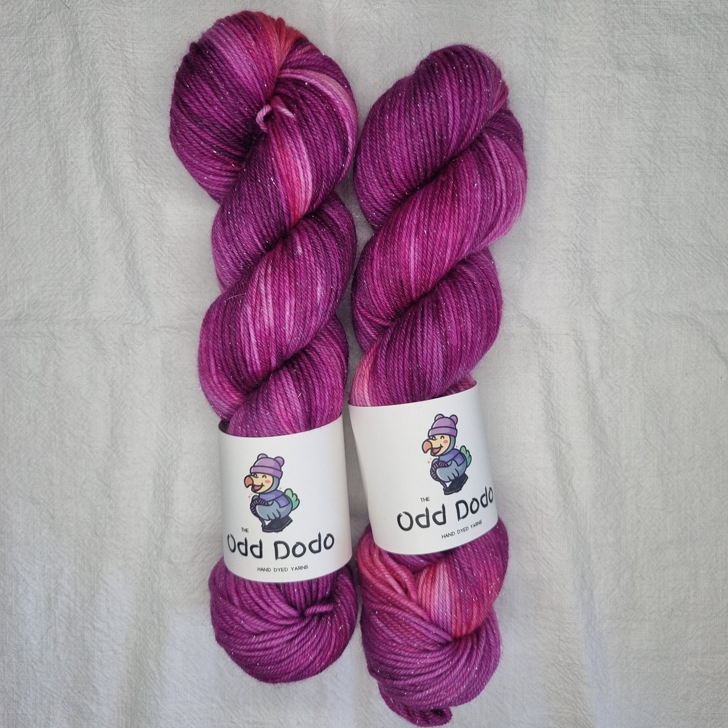 OOAK Botanical Interest - Silver Glitter DK Sock