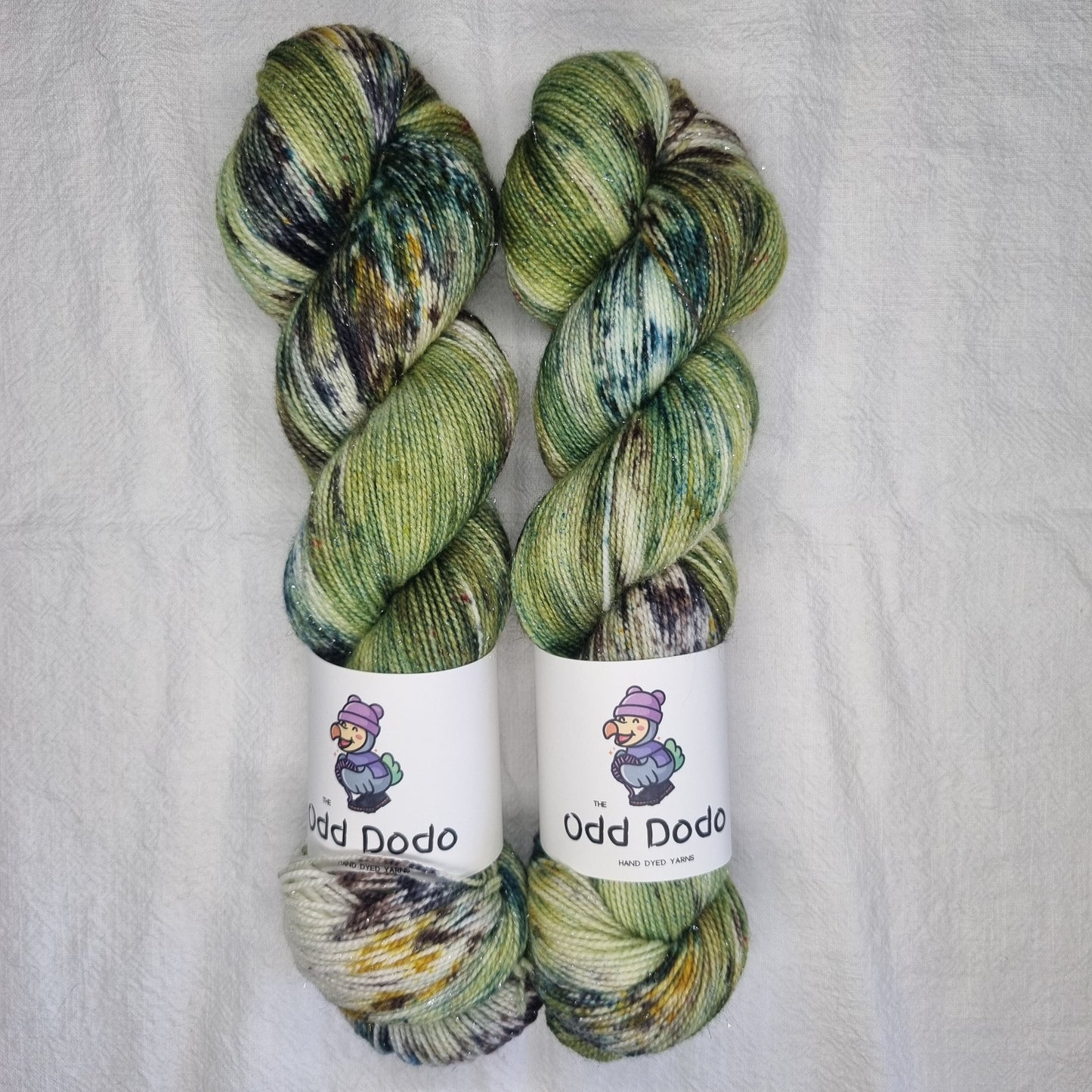 OOAK Botanical - Silver Glitter Sock Dodo