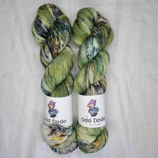 OOAK Botanical - Silver Glitter Sock Dodo